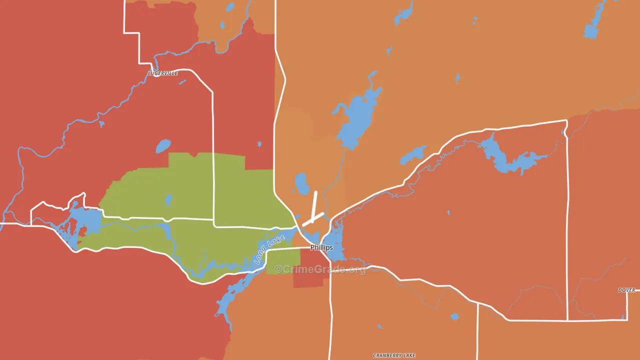Price County, WI Map of Murder Rates