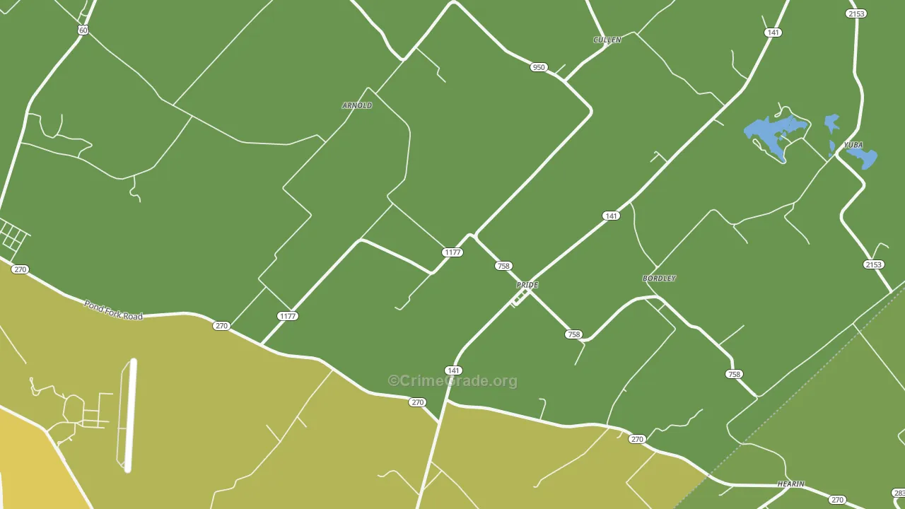 Pride, KY Map of Murder Rates