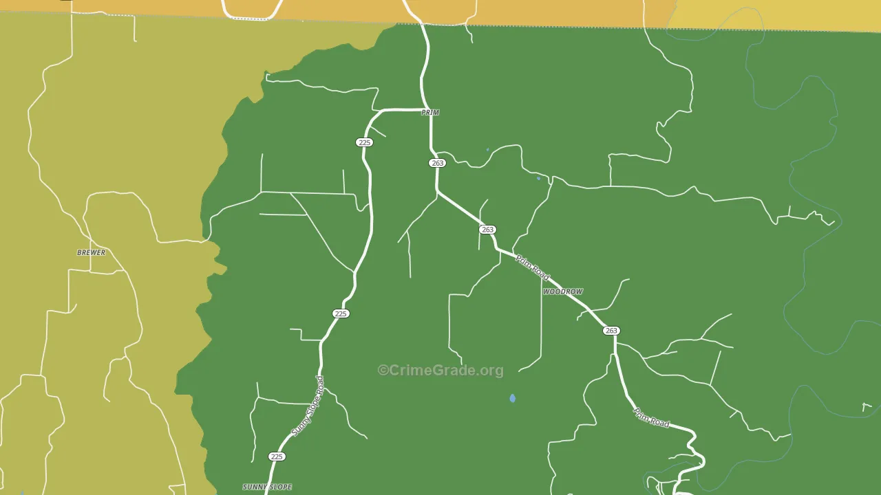 Prim, AR Map of Murder Rates