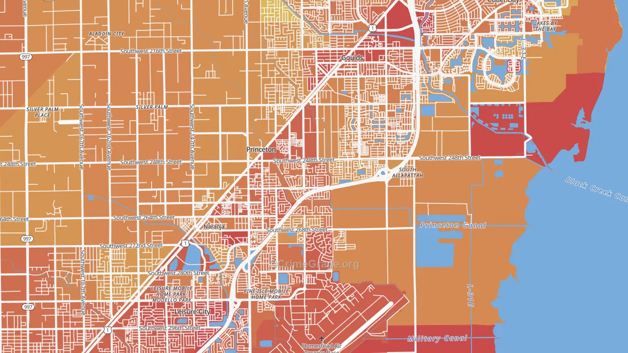 Princeton, FL Map of Murder Rates