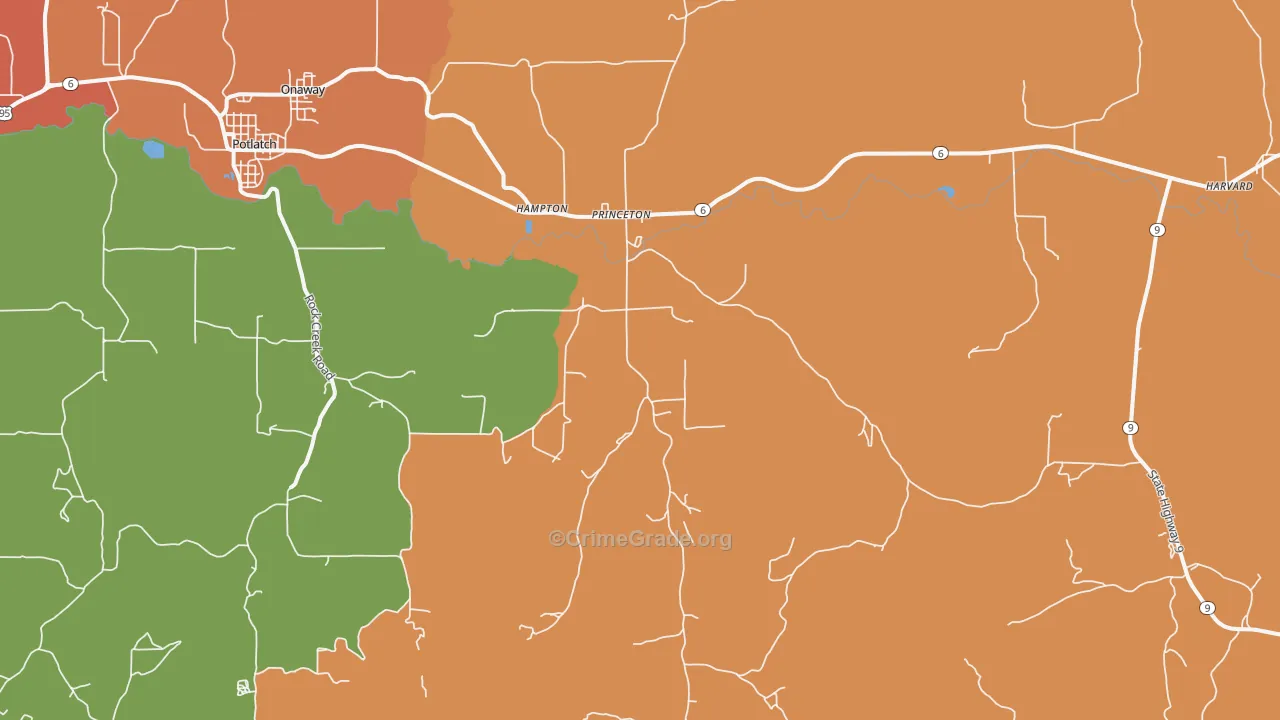 Princeton, ID Map of Murder Rates