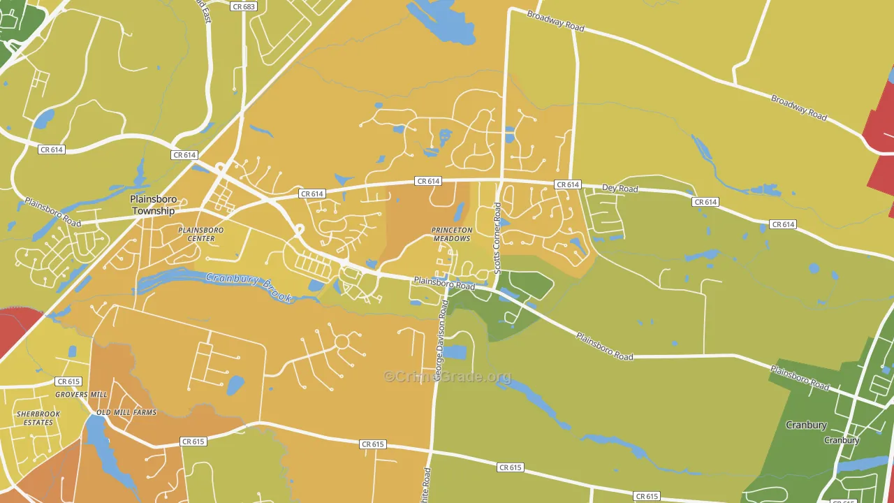 Princeton Meadows, NJ Map of Murder Rates