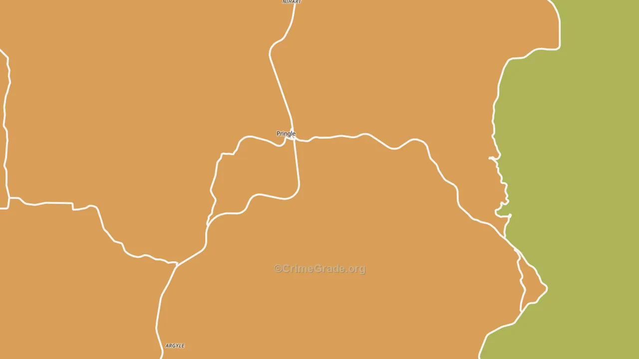 Pringle, SD Map of Murder Rates