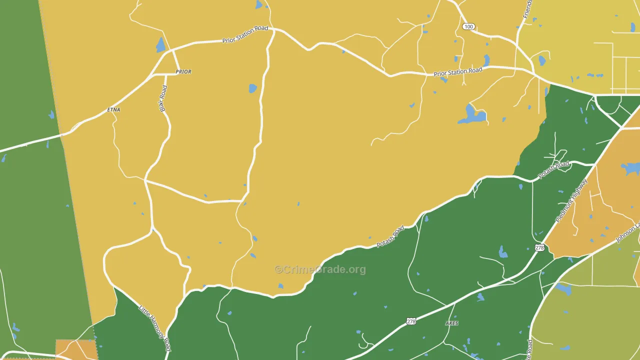 Prior, GA Map of Murder Rates