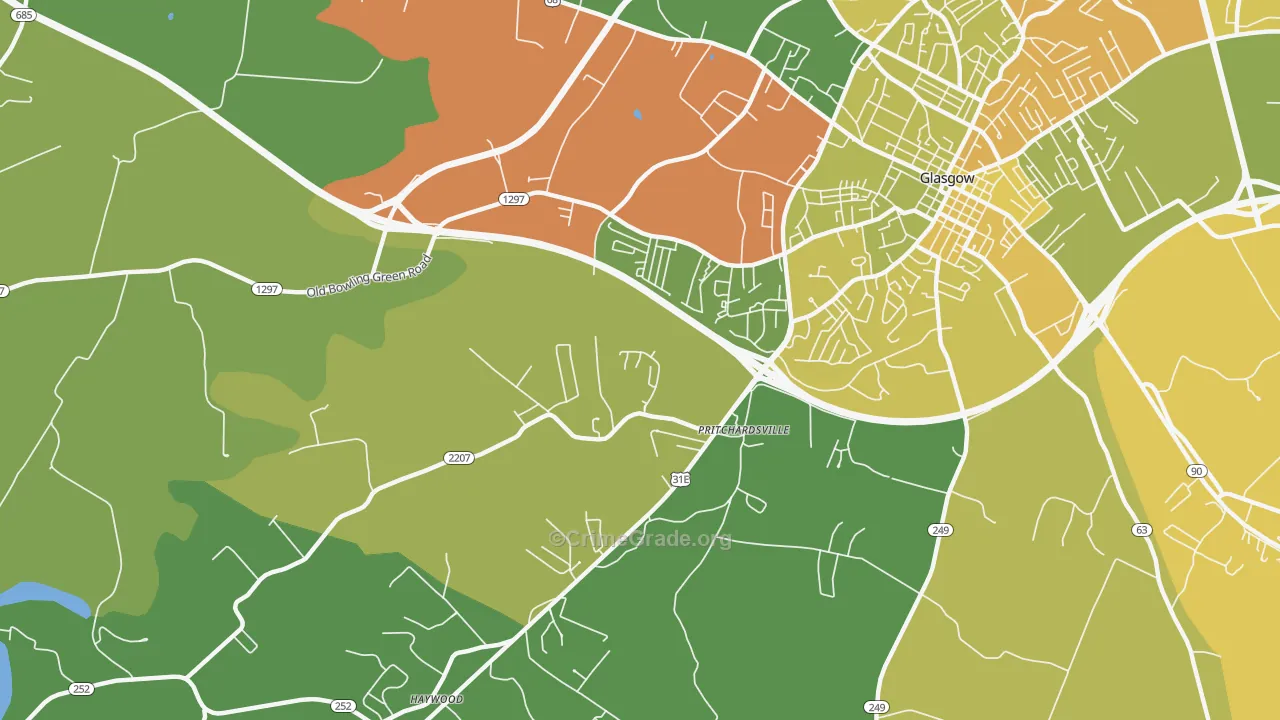 Pritchardsville, KY Map of Murder Rates