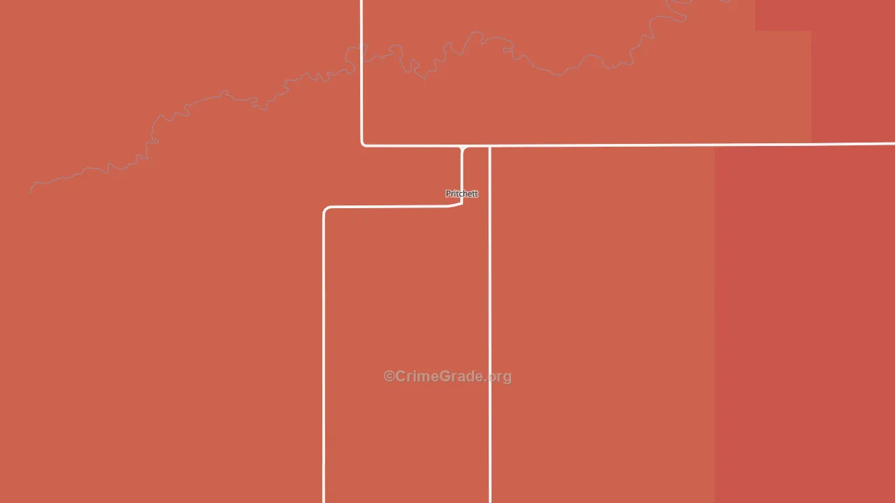Pritchett, CO Map of Murder Rates
