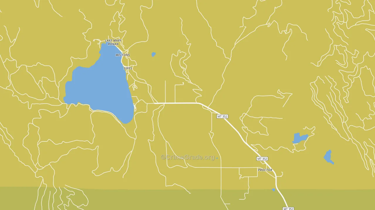 Proctor, MT Map of Murder Rates