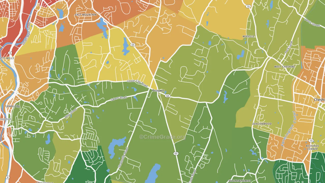 Prospect, CT Map of Murder Rates