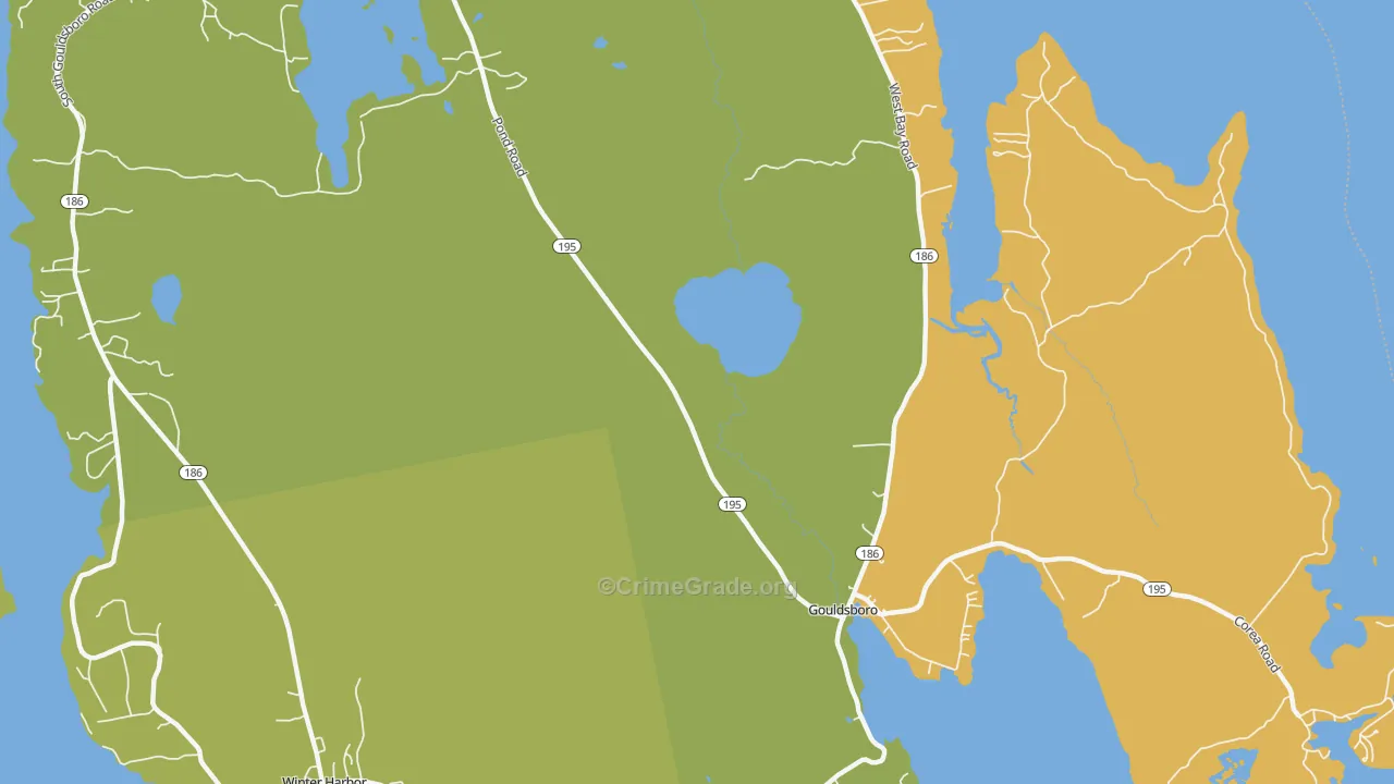 Prospect Harbor, ME Map of Murder Rates