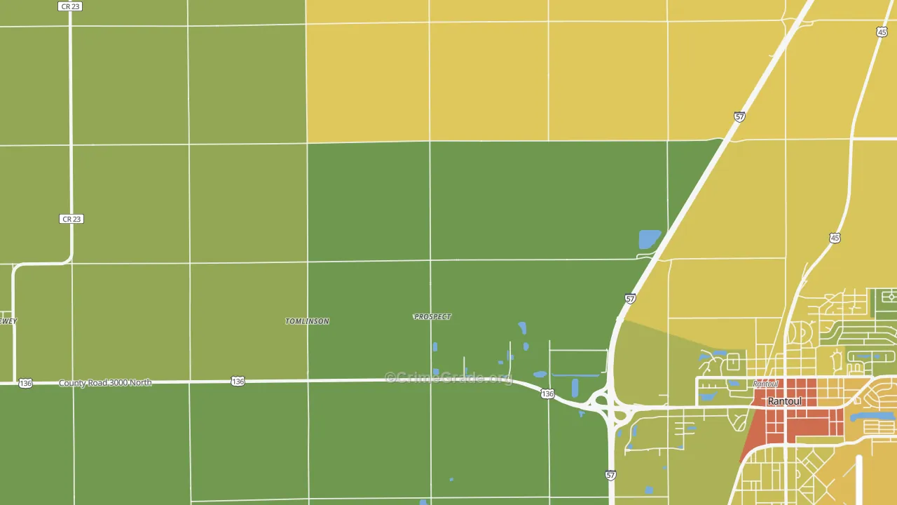 Prospect, IL Map of Murder Rates