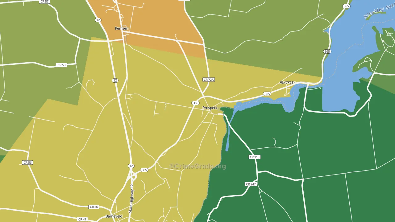 Prospect, NY Map of Murder Rates