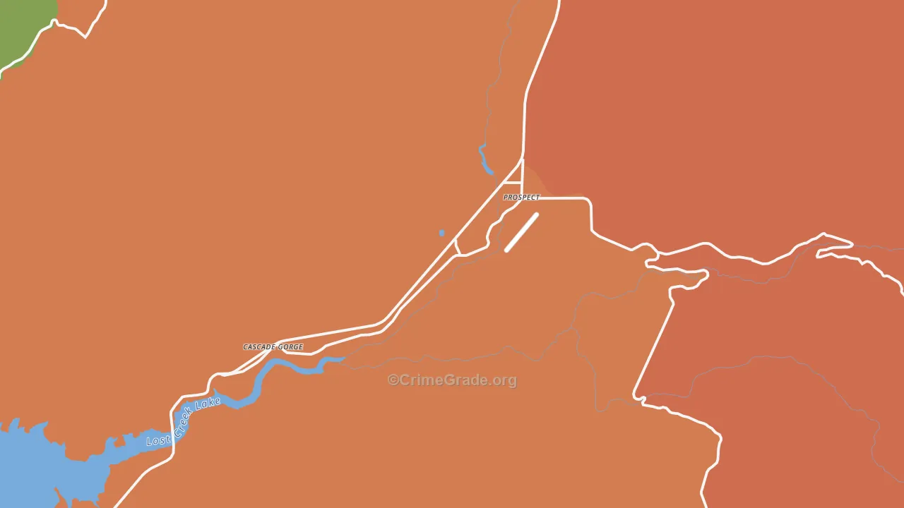Prospect, OR Map of Murder Rates