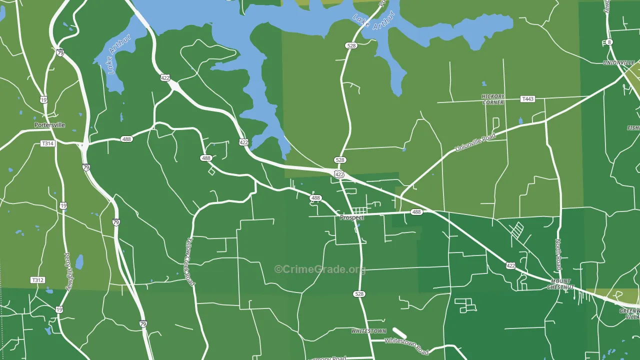 Prospect, PA Map of Murder Rates