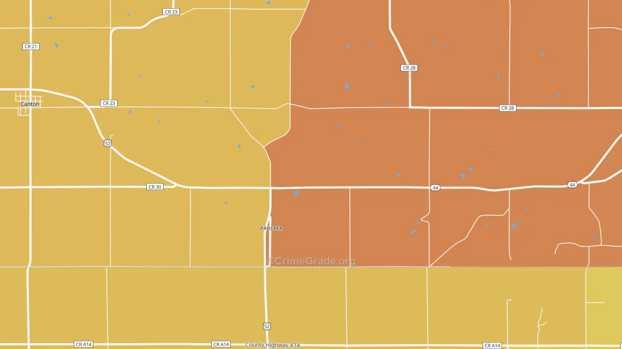 Prosper, MN Map of Murder Rates
