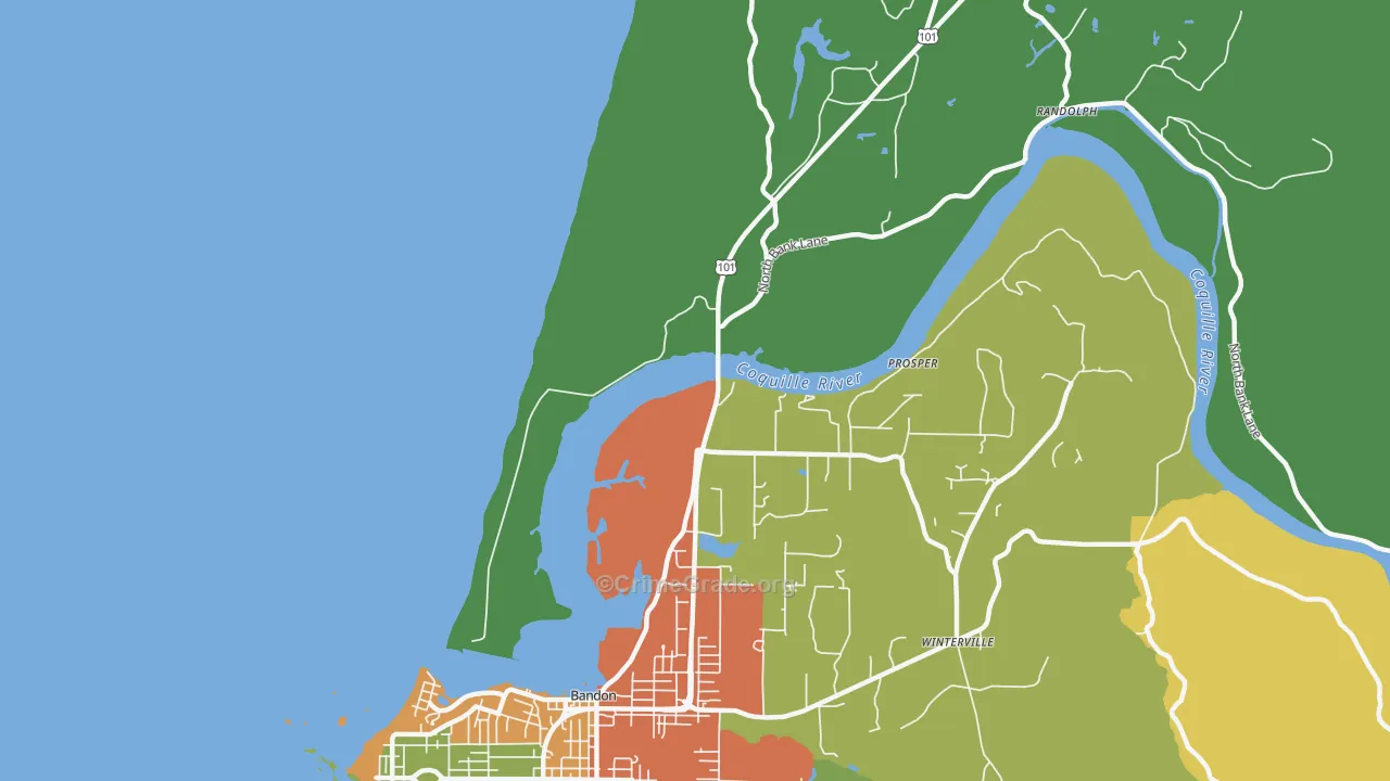 Prosper, OR Map of Murder Rates