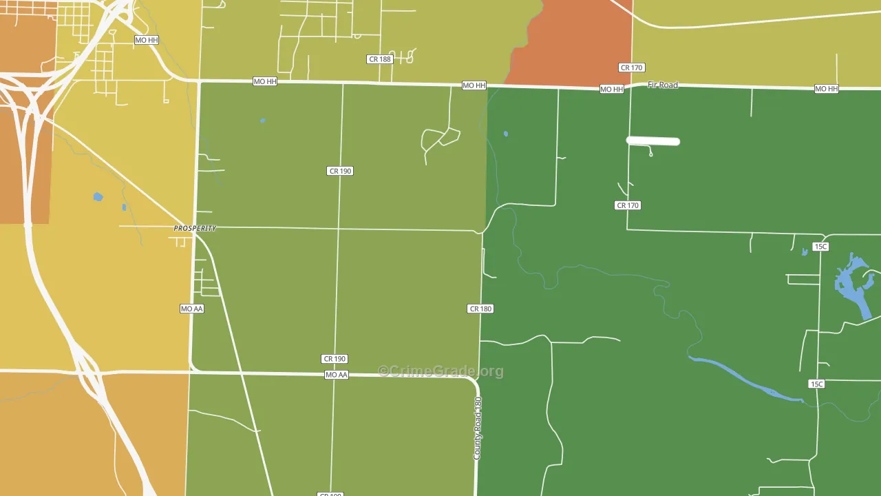 Prosperity, MO Map of Murder Rates