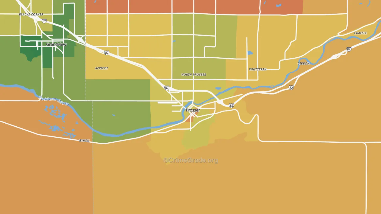 Prosser, WA Map of Murder Rates