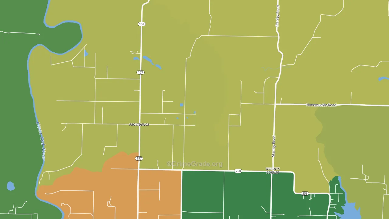 Providence, AR Map of Murder Rates