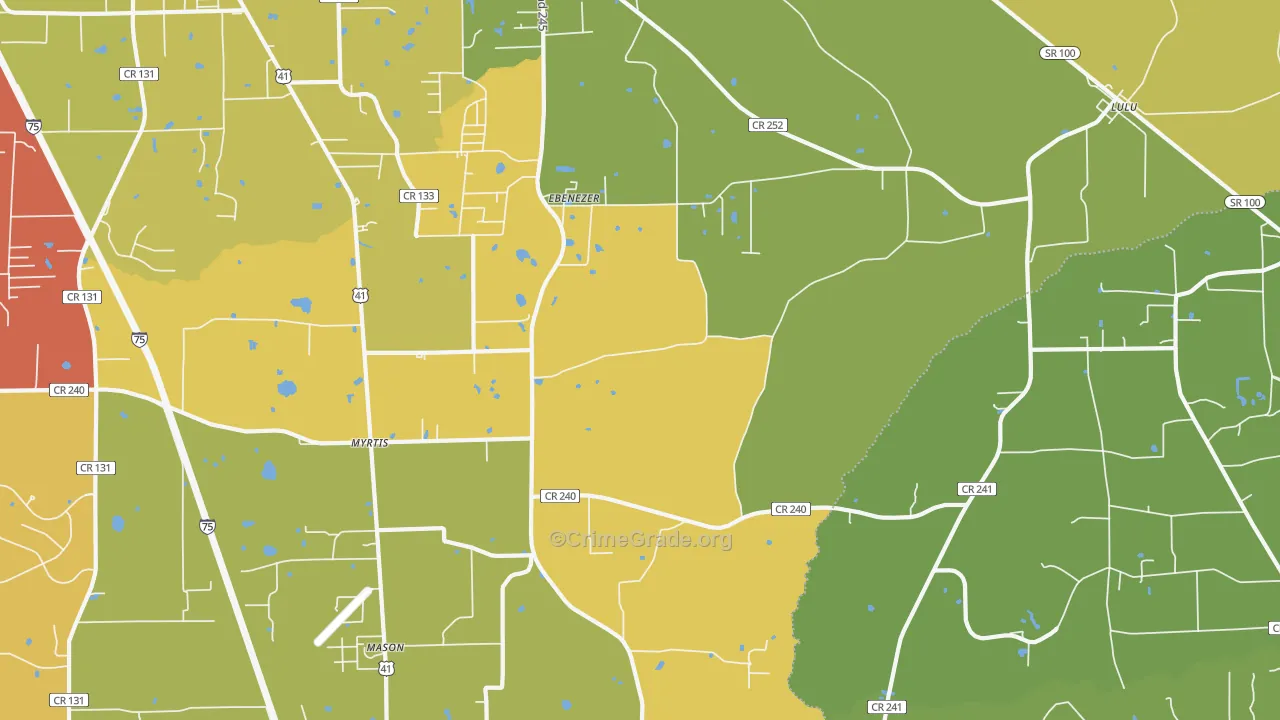 Providence, FL Map of Murder Rates