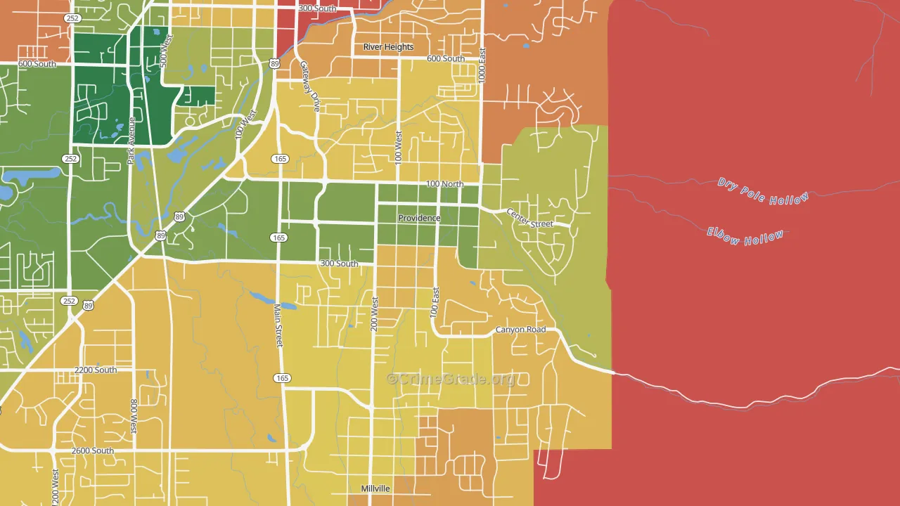 Providence, UT Map of Murder Rates