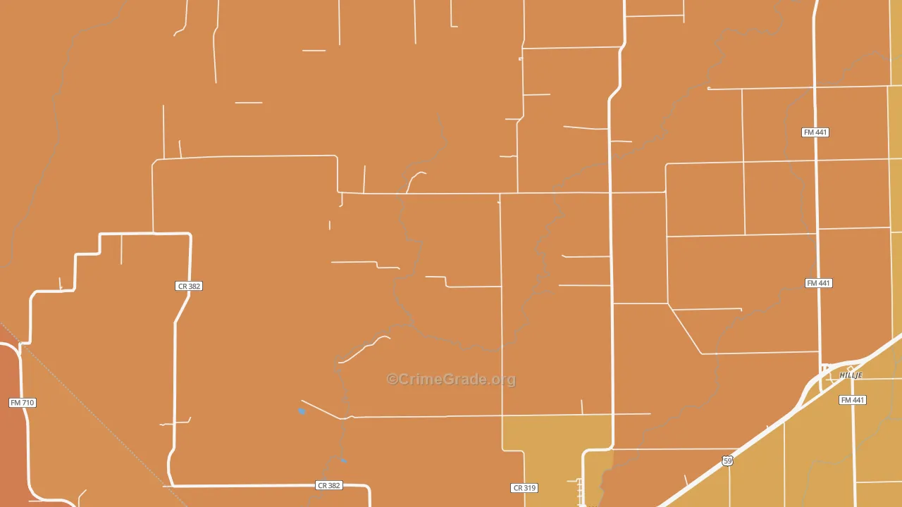 Provident City, TX Map of Murder Rates