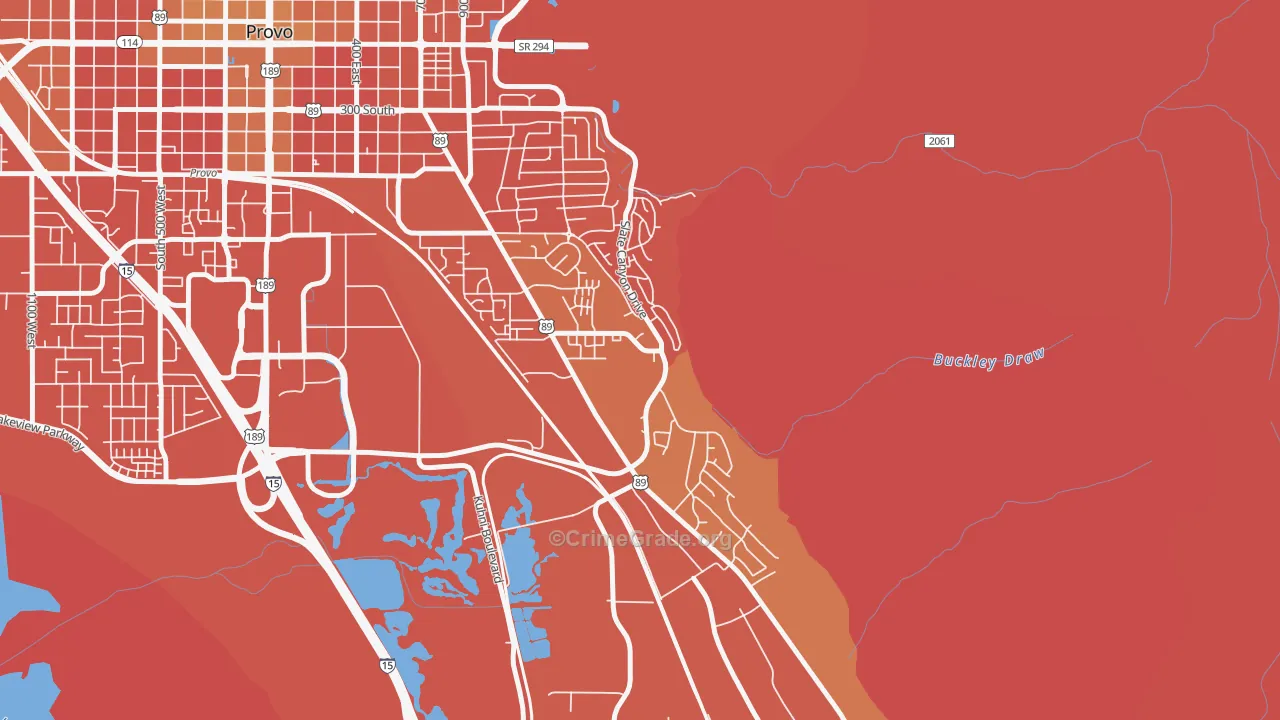 Provo South, Provo, UT Map of Murder Rates