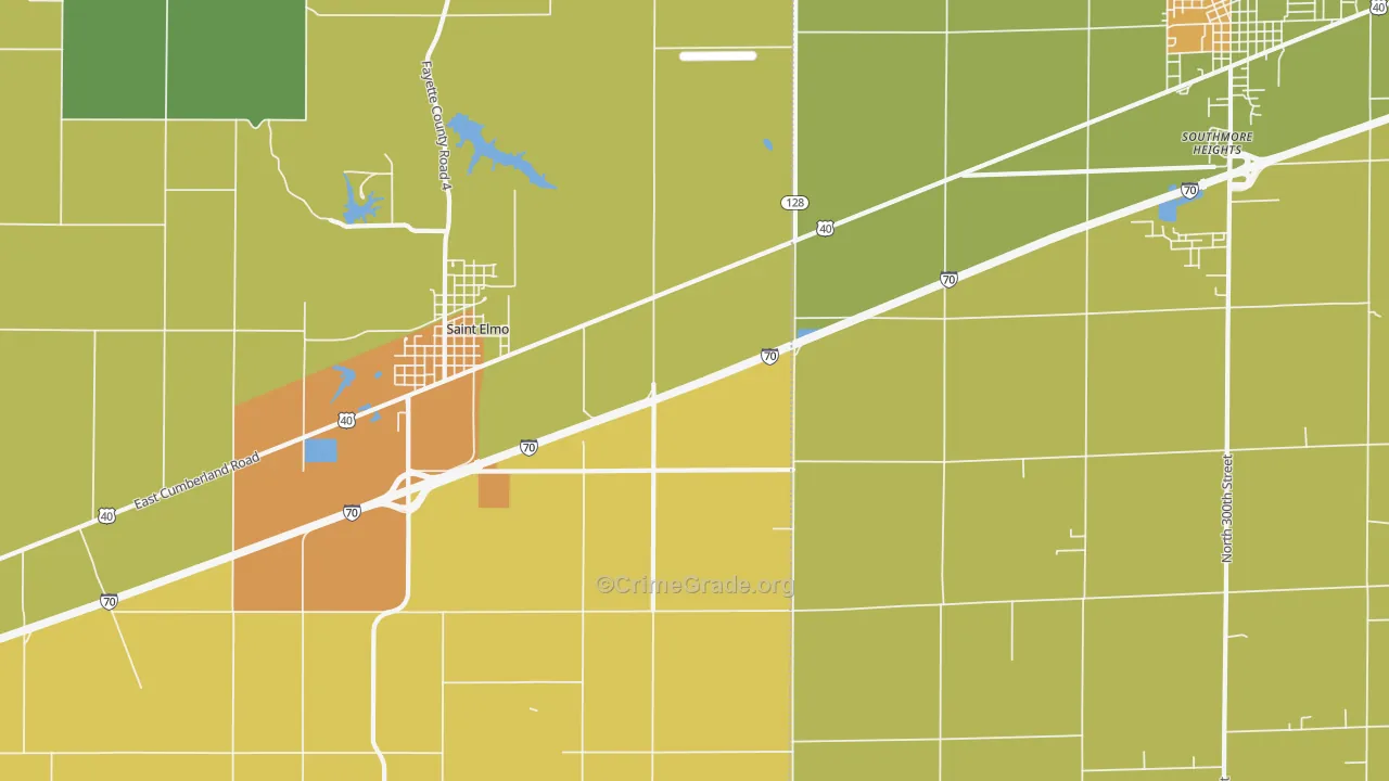 Pruett, IL Map of Murder Rates