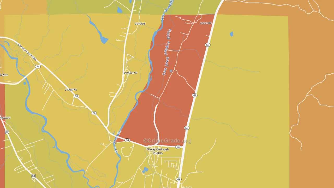 Pueblito, NM Map of Murder Rates