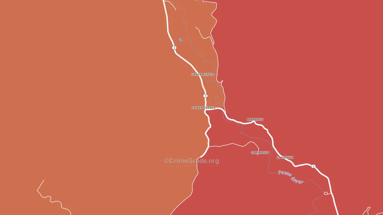 Pueblo, NM Map of Murder Rates