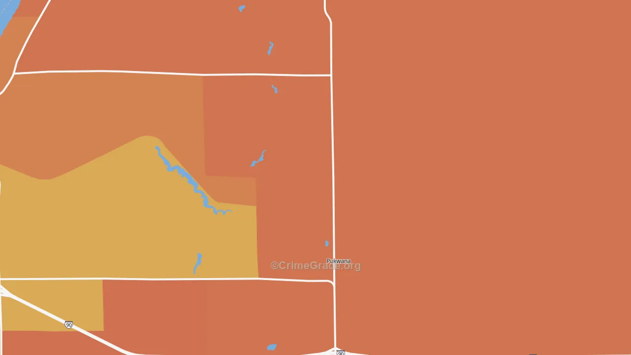 Pukwana, SD Map of Murder Rates