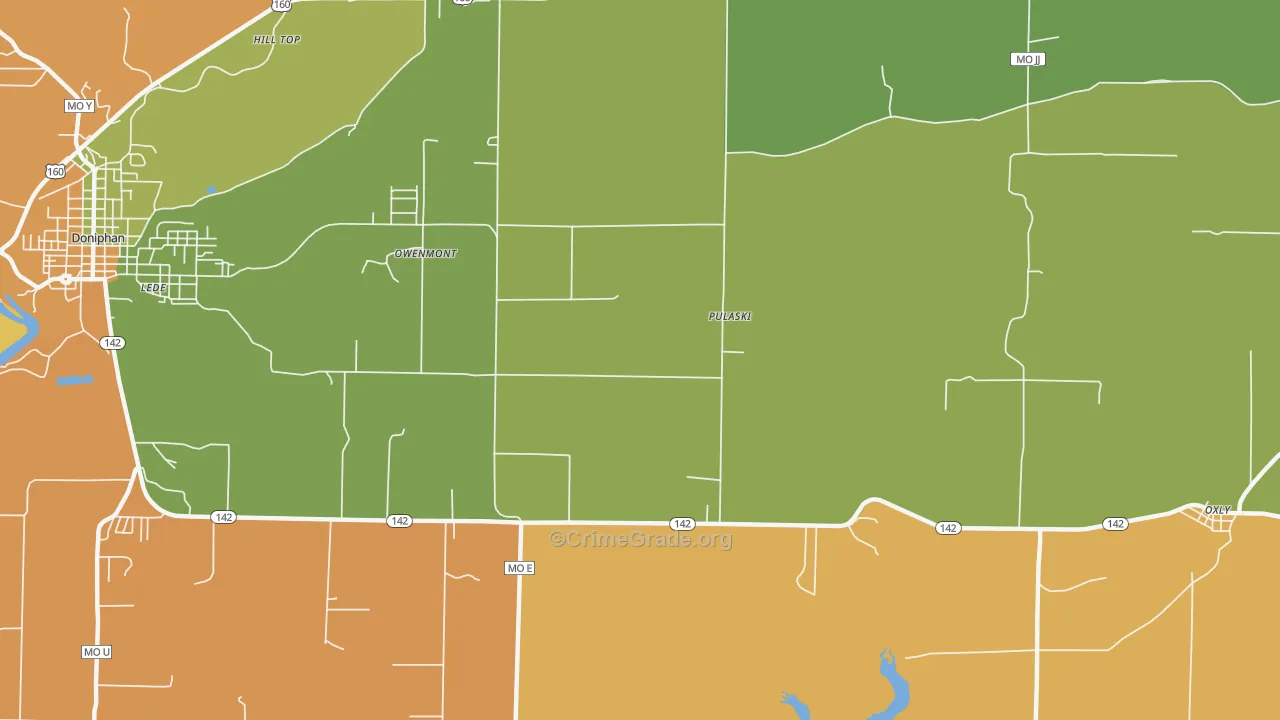 Pulaski, MO Map of Murder Rates