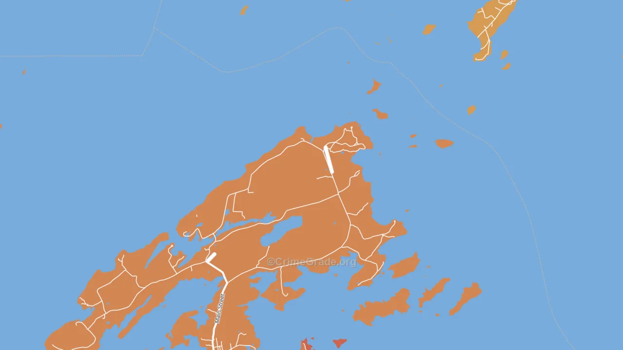 Pulpit Harbor, ME Map of Murder Rates