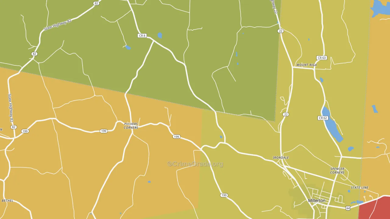 Pulvers Corners, NY Map of Murder Rates