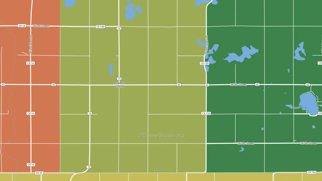 Pumpkin Center, SD Map of Murder Rates