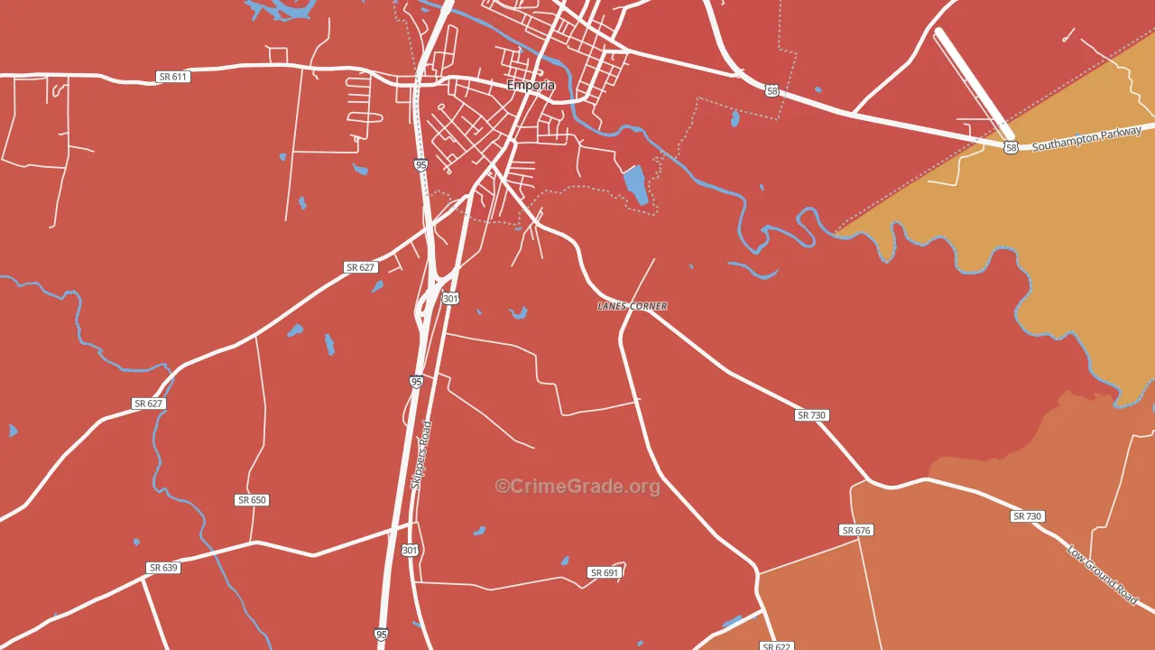 Purdy, VA Map of Murder Rates