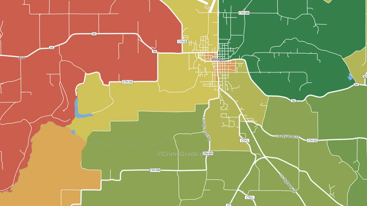 Purdy, WI Map of Murder Rates