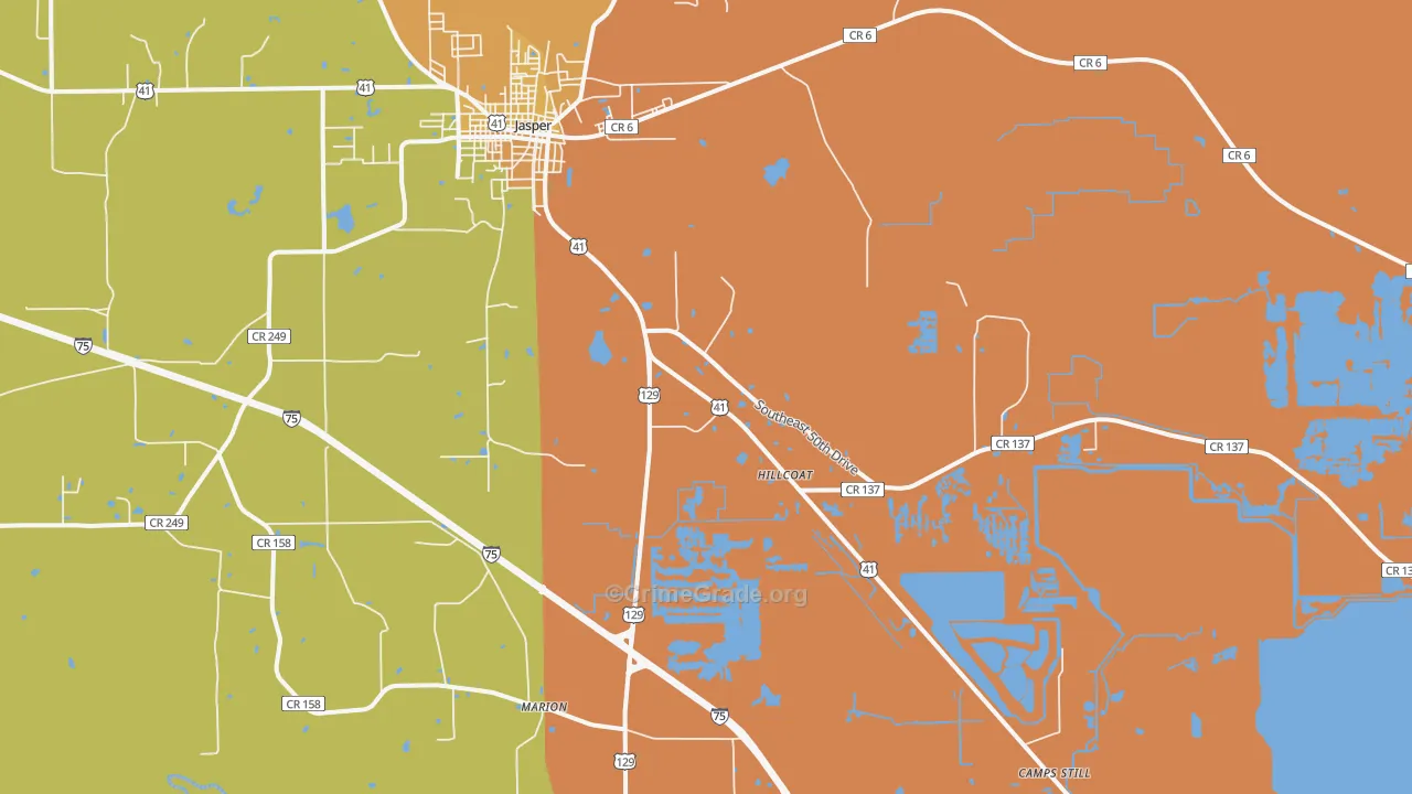 Purvis Still, FL Map of Murder Rates