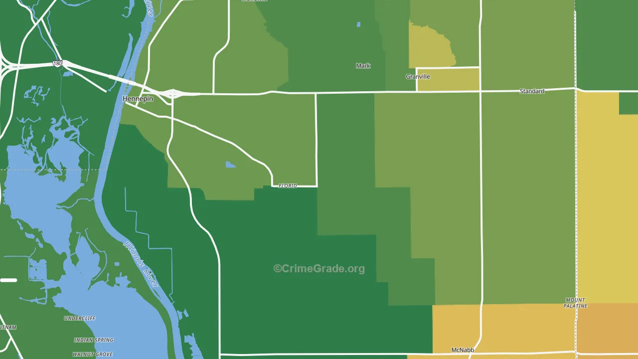 Putnam County, IL Map of Murder Rates
