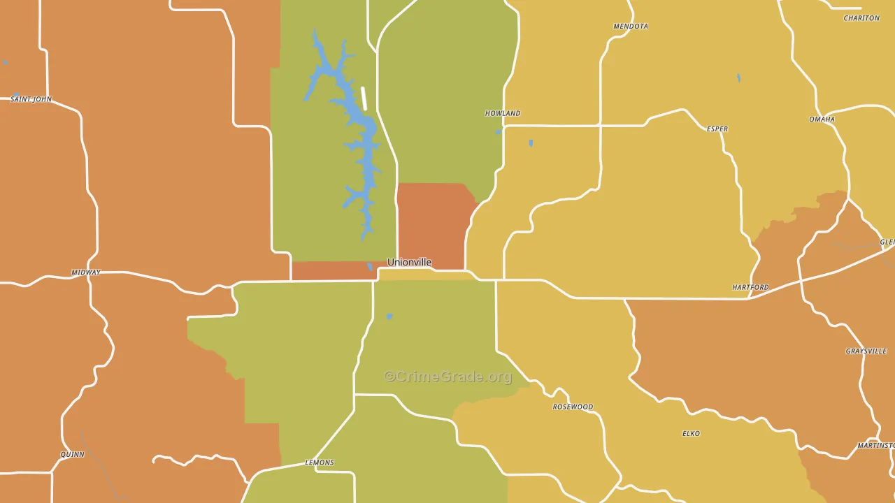 Putnam County, MO Map of Murder Rates