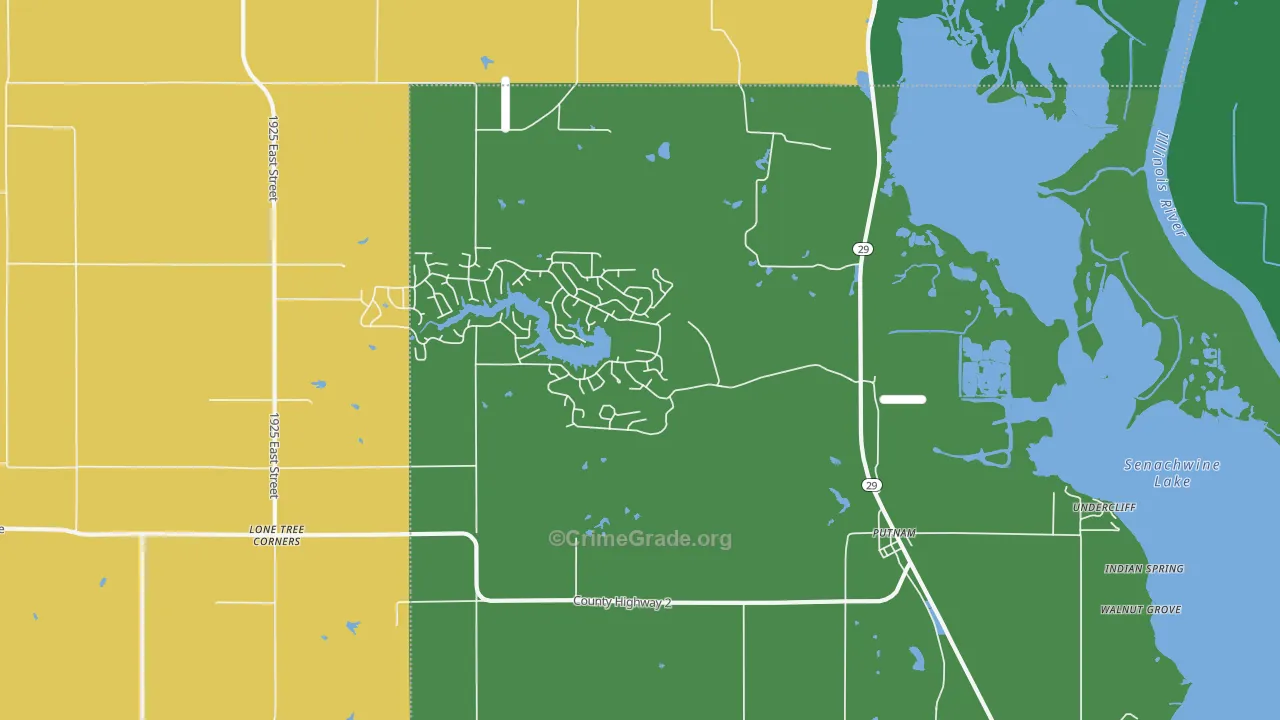 Putnam, IL Map of Murder Rates
