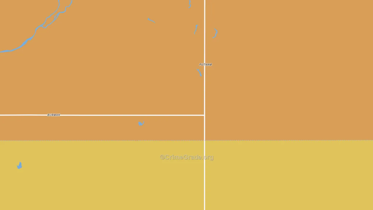 Putnam, OK Map of Murder Rates