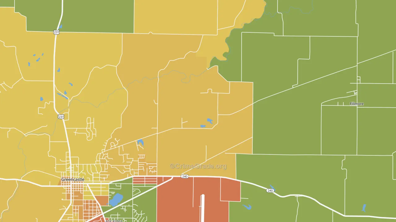Putnamville, IN Map of Murder Rates