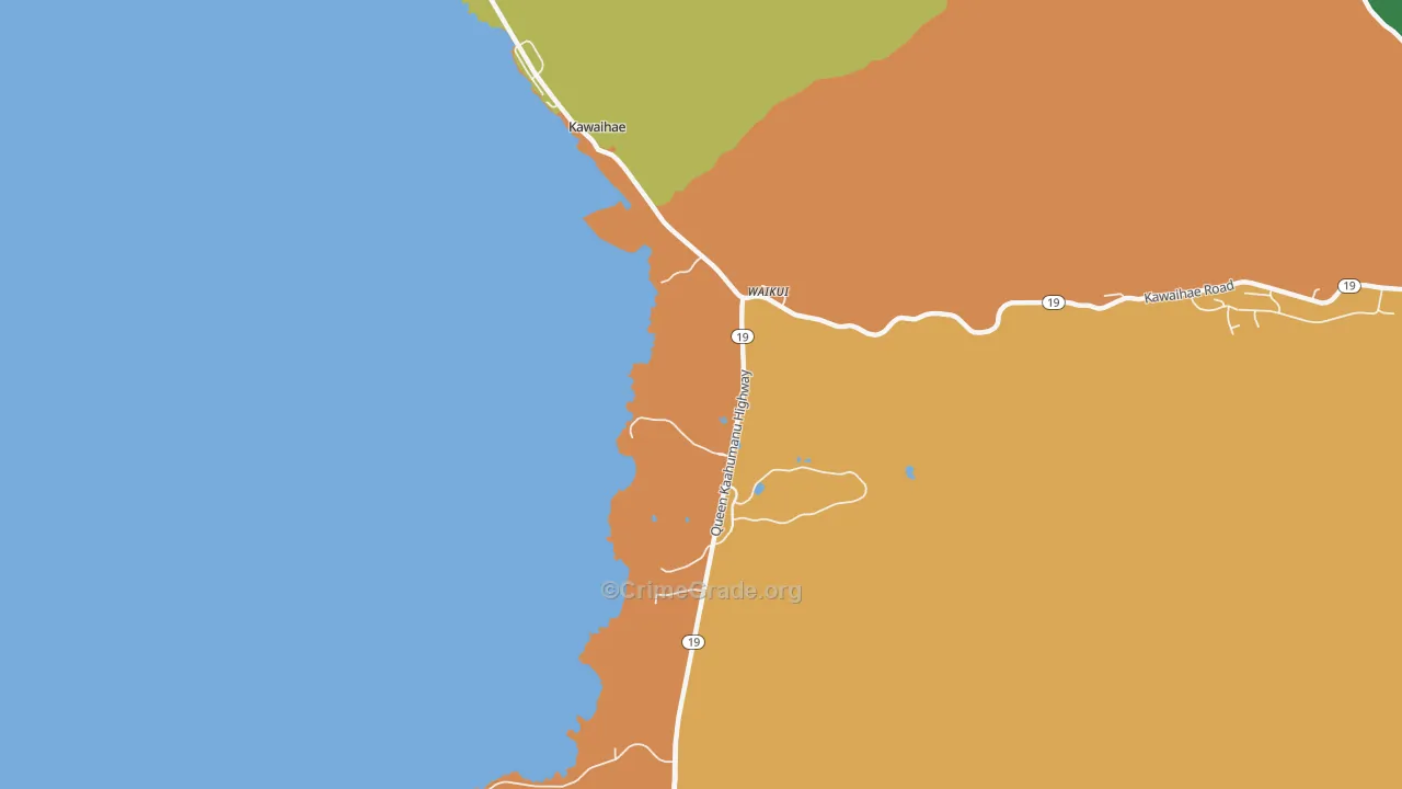 Puukohola Heiau National Historic Site, HI Map of Murder Rates