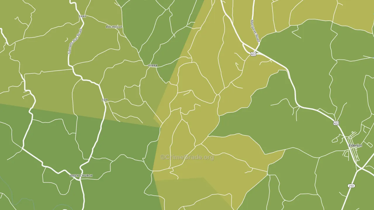 Pyrra, PA Map of Murder Rates