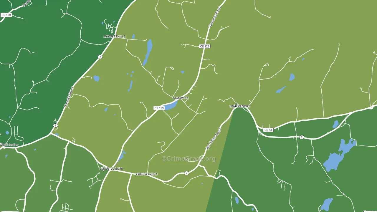Quackenkill, NY Map of Murder Rates
