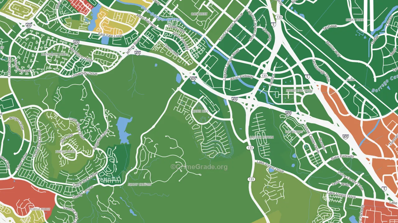 Quail Hill, Irvine, CA Map of Murder Rates