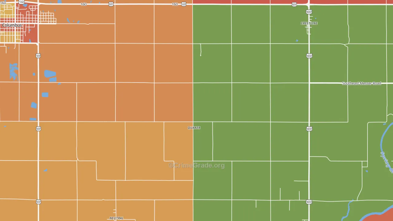 Quaker, KS Map of Murder Rates