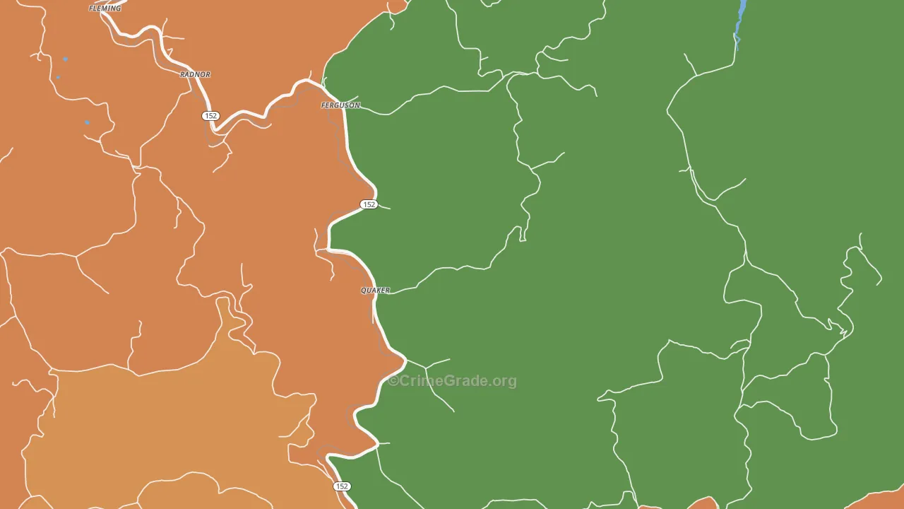 Quaker, WV Map of Murder Rates