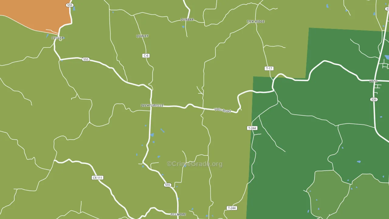 Qualey, OH Map of Murder Rates