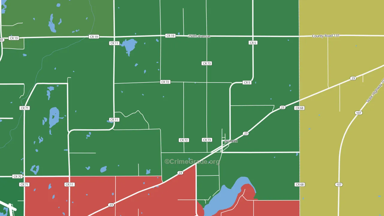Quamba, MN Map of Murder Rates